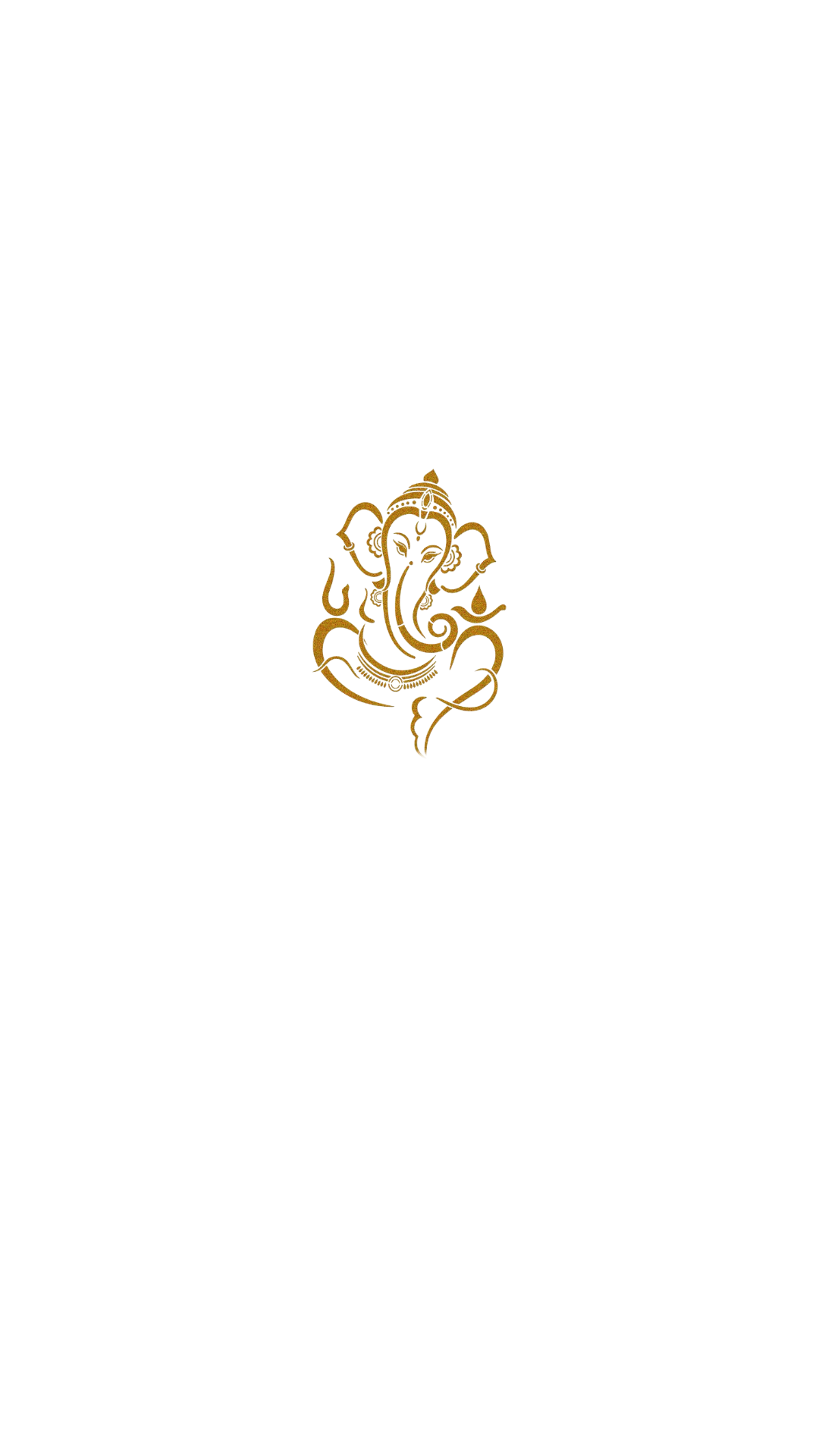 Golden illustration of Lord Ganesha